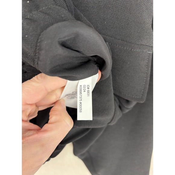 Express Jacket Womens M Black Cropped Bomber Patch Pockets New - Picture 5 of 9